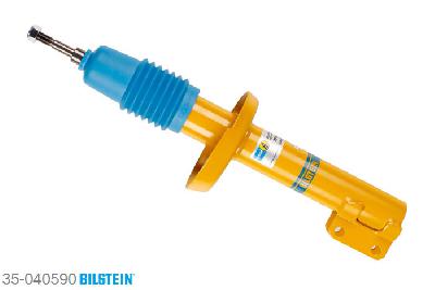 35-040590, Bilstein B6  Sport Schokdemper vooras, Opel CORSA A Hatchback (93_, 94_, 98_, 99_), "1.0,  1.2,  1.2 i,  1.2 N,  1.2 S,  1.3,1.3 GL,  1.3 i,  1.3 S,  1.4 i,  1.4 S,1.4 Si,  1.5 D,  1.5 TD,  1.6 GL,  1.6 GSI,1.6 GSI CAT", 09/1982-03/1993, Standaard lengte, geschikt voor gebruik met verlagingsveren tot -40mm