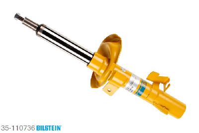 35-110736, Bilstein B6  Sport Schokdemper vooras links, Volvo V50 (MW), "1.6,  1.6 D,  1.8,  1.8 FlexFuel,  2.0,  2.0 D,2.0 FlexFuel,  2.4,  2.4 D5,  2.4 Tdi,  D2,D3,  D4,  T5", 04/2004-, Standaard lengte, geschikt voor gebruik met verlagingsveren tot -40mm