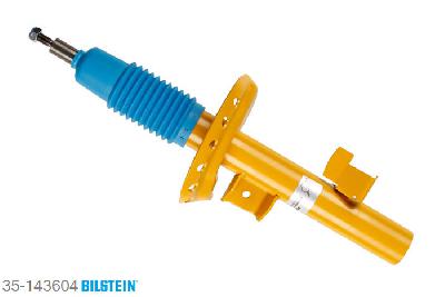 35-143604, Bilstein B6  Sport Schokdemper vooras rechts, Volvo V60, "1.6 DRIVe,  2.0 T,  2.4 D5,  D3,  D5,  T3,  T4,T4F,  T5", 09/2010-, without ride height adjustment, Standaard lengte, geschikt voor gebruik met verlagingsveren tot -40mm