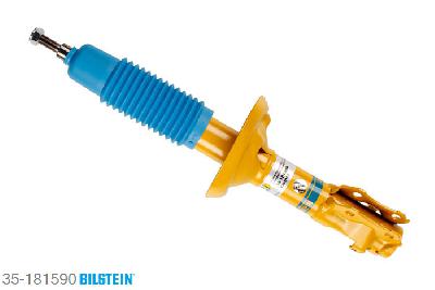 35-181590, Bilstein B6  Sport Schokdemper vooras, VW GOLF III (1H1), "1.0,  1.3 CL,  1.4,  1.6,  1.8,  1.9 D,1.9 SDI,  1.9 TD,GTD,  1.9 TDI,  2.0,2.0 GL,  2.0 GTI 16V,  2.8 VR6", 01/1992-09/1997, for vehicles with Basisachse only / Rear axle Height Adjustable, Standaard lengte, geschikt voor gebruik met verlagingsveren tot -40mm