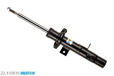 22-118615, Bilstein B4  Gas Schokdemper vooras rechts, Citroen C2 (JM_), "1.1,  1.4,  1.4 16V,  1.4 HDi,  1.6,  1.6 HDi,1.6 VTS", 09/2003-, Standaard lengte, geschikt voor gebruik met verlagingsveren tot -30mm