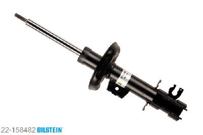 22-158482, Bilstein B4  Gas Schokdemper vooras rechts, Fiat PUNTO EVO, "1.2,  1.3 16V Multijet,  1.3 D Multijet,  1.4,1.4 16V,  1.4 LPG,  1.4 Natural Power,1.6 D Multijet", 06/2009-02/2012, with standard chassis, with sports suspension, Standaard lengte, geschikt voor gebruik met verlagingsveren tot -30mm