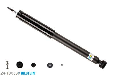 24-100588, Bilstein B4  Gas Schokdemper achteras, Mercedes E-CLASS (W210), "E 200 CDI,  E 200 Kompressor,  E 220 CDI,E 240,  E 270 CDI,  E 320 CDI", 07/1999-03/2002, with sports suspension, mark: Avantgarde, without ride height adjustment, Standaard lengte, geschikt voor gebruik met verlagingsveren tot -30mm
