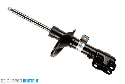 22-213860, Bilstein B4  Gas Schokdemper vooras links, Mitsubishi LANCER Saloon (CY/Z_A), "1.5,  1.5 Bifuel,  1.6,  1.8,  1.8 Bifuel,1.8 DI-D,  1.8 Flex,  2.0,  2.0 DI-D,2.0 i,  2.4 i", 01/2008-, rim: 18'', Standaard lengte, geschikt voor gebruik met verlagingsveren tot -30mm