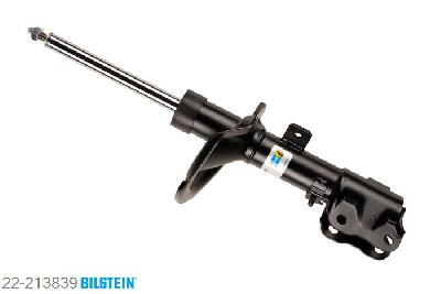22-213839, Bilstein B4  Gas Schokdemper vooras links, Mitsubishi LANCER SPORTBACK (CX_A), "1.5,  1.5 Bifuel,  1.6,  1.8,  1.8 Bifuel,1.8 DI-D,  1.8 Flex,  2.0 DI-D,  2.0 i,2.4 i", 10/2007-, rim: 16'', Standaard lengte, geschikt voor gebruik met verlagingsveren tot -30mm