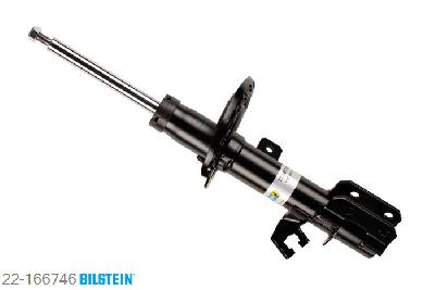 22-166746, Bilstein B4  Gas Schokdemper vooras links, Nissan MICRA (K12), 1.0 16V,  1.2 16V,  1.4 16V,  1.5 dCi, 01/2003-06/2010, Standaard lengte, geschikt voor gebruik met verlagingsveren tot -30mm