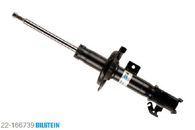 22-166739, Bilstein B4  Gas Schokdemper vooras rechts, Opel AGILA, 1.0,  1.0 LPG,  1.2,  1.2 LPG,  1.3 CDTI, 04/2008-, Standaard lengte, geschikt voor gebruik met verlagingsveren tot -30mm
