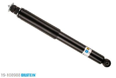 19-108988, Bilstein B4  Gas Schokdemper achteras, Opel CORSA C (F08, F68), "1.0,  1.2,  1.2 Twinport,  1.3 CDTI,  1.6,1.7 CDTI,  1.7 DI", 09/2000-, with standard chassis / Rear axle thread: M10, Standaard lengte, geschikt voor gebruik met verlagingsveren tot -30mm