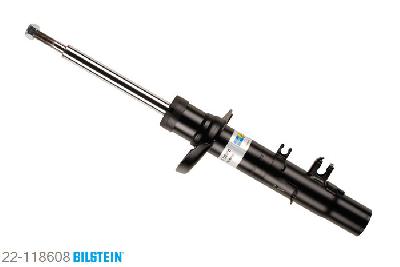 22-118608, Bilstein B4  Gas Schokdemper vooras links, Peugeot 1007 (KM_), 1.4,  1.4 16V,  1.4 HDi,  1.6 16V, 04/2005-, Standaard lengte, geschikt voor gebruik met verlagingsveren tot -30mm