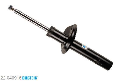 22-040916, Bilstein B4  Gas Schokdemper vooras, Peugeot 205 I (741A/C), 1.0,  1.1,  1.3,  1.4,  1.5,  1.6,  1.7 Diesel, 02/1983-10/1987, Standaard lengte, geschikt voor gebruik met verlagingsveren tot -30mm
