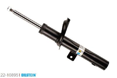 22-108951, Bilstein B4  Gas Schokdemper vooras rechts, Peugeot 206 Hatchback (2A/C), "1.0,  1.1,  1.1 i,  1.4 16V,  1.4 Flex,1.4 HDi,  1.4 HDi eco 70,  1.4 i,  1.4 LPG,1.6 16V,  1.6 Flex,  1.6 HDi FAP 110,1.6 i,  1.9 D,  2.0 HDI 90,  2.0 S16", 10/2000-, with off-road suspension / Front axle for vehicles with stabilizer, Standaard lengte, geschikt voor gebruik met verlagingsveren tot -30mm
