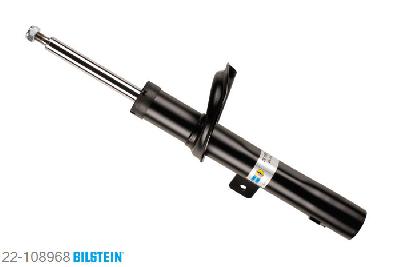 22-108968, Bilstein B4  Gas Schokdemper vooras links, Peugeot 206+ (T3E), 1.1,  1.4 HDi eco 70,  1.4 i, 01/2009-, with off-road suspension, Standaard lengte, geschikt voor gebruik met verlagingsveren tot -30mm