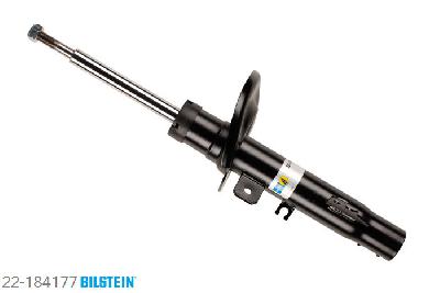 22-184177, Bilstein B4  Gas Schokdemper vooras rechts, Peugeot 207 SW (WK_), 1.4,  1.4 16V,  1.6 16V,  1.6 HDi, 06/2007-, with standard chassis / Front axle strutdiameter 47 mm, Standaard lengte, geschikt voor gebruik met verlagingsveren tot -30mm