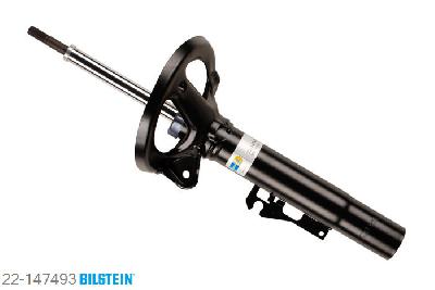 22-147493, Bilstein B4  Gas Schokdemper vooras links, Porsche 911 Targa (997), 3.6 Carrera 4,  3.8 Carrera 4S, 07/2006-, with standard chassis, without electronic suspension control, without PASM, Standaard lengte, geschikt voor gebruik met verlagingsveren tot -30mm