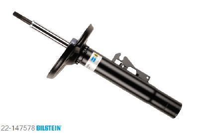 22-147578, Bilstein B4  Gas Schokdemper vooras, Porsche CAYMAN, 2.7,  2.9,  S 3.4, 11/2005-, without electronic suspension control, without PASM, Standaard lengte, geschikt voor gebruik met verlagingsveren tot -30mm