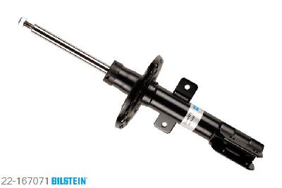 22-167071, Bilstein B4  Gas Schokdemper vooras, Renault CLIO Grandtour (KR0/1_), 1.2 16V,  1.5 dCi,  1.6 16V,  16V Hi-Flex, 02/2008-, Standaard lengte, geschikt voor gebruik met verlagingsveren tot -30mm