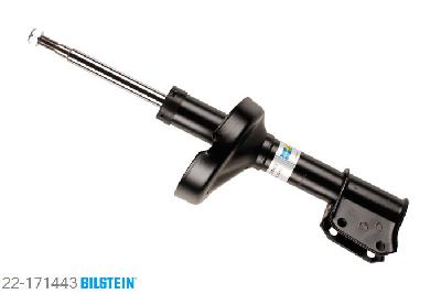 22-171443, Bilstein B4  Gas Schokdemper vooras, Renault TWINGO (CN0_), "1.2,  1.2 16V,  1.2 TCe 100,  1.2 Turbo,1.5 dCi,  1.5 dCi 75,  1.5 dCi 90", 03/2007-, with standard chassis, For vehicles without stabilizer, Standaard lengte, geschikt voor gebruik met verlagingsveren tot -30mm
