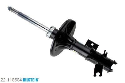 22-118684, Bilstein B4  Gas Schokdemper vooras links, Volvo V40 Estate (VW), "1.6,  1.8,  1.8 i,  1.9 DI,  1.9 T4,  1.9 TD,2.0,  2.0 T", 10/1997-06/2004, with standard chassis / Rear axle without ride height adjustment, Standaard lengte, geschikt voor gebruik met verlagingsveren tot -30mm