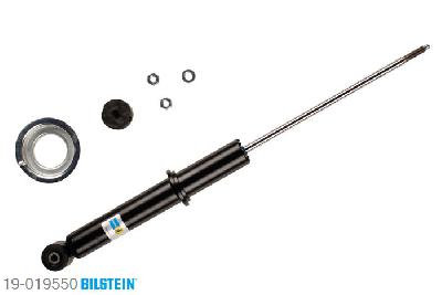 19-019550, Bilstein B4  Gas Schokdemper achteras, VW GOLF I (17), "1.1,  1.3,  1.5,  1.5 D,  1.6,  1.6 D,1.6 GTI,  1.6 TD,  1.6 TD CL,  1.8 GTI", 04/1974-12/1983, Front axle for bolted struts only, Standaard lengte, geschikt voor gebruik met verlagingsveren tot -30mm