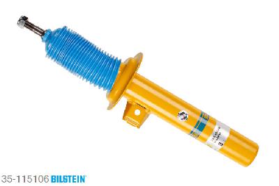 35-115106, Bilstein B8  Sprint - 20mm ingekorte sport Schokdemper vooras links, BMW 3 Touring (E46), "316 i,  318 d,  318 i,  320 d,  320 i,  325 i,328 i,  330 d,  330 i", 06/2000-02/2005, with M-technics, with lowered chassis, without ride height adjustment / Front axle rebound: 45 mm Geschikt voor gebruik met verlagingsveren tot -60mm