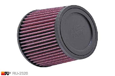 102mm aansluitdiameter, RU-2520, K&N Luchtfilter Universeel, Conisch, Lengte filter 127mm, Buitendiameter onder 137mm, Buitendiameter kap 111mm, Rubber kap, Lengte flens 16mm, 0 mm