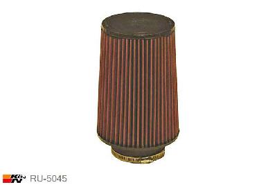 102mm aansluitdiameter, RU-5045, K&N Luchtfilter Universeel, Conisch, Lengte filter 241mm, Buitendiameter onder 171mm, Buitendiameter kap 149mm, Rubber kap, Lengte flens 44mm, 0 mm