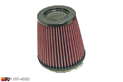 102mm aansluitdiameter, RP-4660, K&N Luchtfilter Universeel, Conisch, Lengte filter 140mm, Buitendiameter onder 137mm, Buitendiameter kap 102mm, Carbon-fiber kap, Lengte flens 16mm, 0 mm