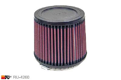 114mm aansluitdiameter, RU-4260, K&N Luchtfilter Universeel, Conisch, Lengte filter 127mm, Buitendiameter onder 149mm, Buitendiameter kap 130mm, Rubber kap, Lengte flens 16mm, 0 mm