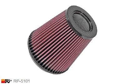 114mm aansluitdiameter, RP-5101, K&N Luchtfilter Universeel, Conisch, Lengte filter 152mm, Buitendiameter onder 149mm, Buitendiameter kap 102mm, Carbon-fiber kap, Lengte flens 16mm, 0 mm