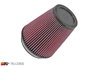 127mm aansluitdiameter, RU-2800, K&N Luchtfilter Universeel, Conisch, Lengte filter 178mm, Buitendiameter onder 165mm, Buitendiameter kap 111mm, Rubber kap, Lengte flens 25mm, 0 mm