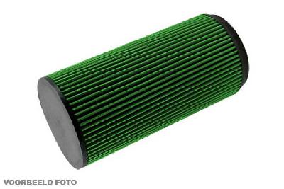 150mm aansluitdiameter, GRB1.150, Green Luchtfilter universeel, Cilindrisch single cone, Lengte filter 200mm, Buitendiameter onder 190mm, Buitendiameter kap 200mm, Rubber kap, centraal