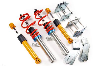 60 VW 22/55, V-Maxx Schroefset hoogte instelbaar, VW Caddy Maxi/Life Max. FRONT AXLE load <-- 1105Kg. excl.4-Motion/XENON (Strut diameter 55mm) incl. REAR Leaf-Spring Adjuster (NO GOCA), 2KA, Bouwj. 04 -, ALWAYS use special stabilizer connection bolts, Tuv gekeurd verstelbereik vooras 50-90mm, Tuv gekeurd verstelbereik achteras 50-80mm