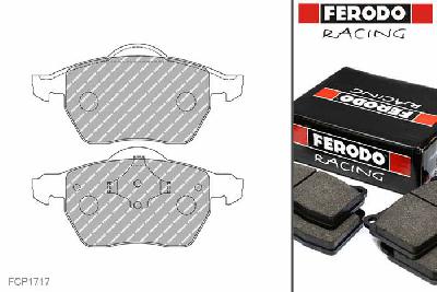 FCP1717H, Ferodo DS2500 remblokken Vooras, Audi, A4 (8EC, B7), 1.6, 75kW/102pk, Bouwj. nov-04 - jun-08, ATE remklauw vooras, PR1LB,1LE(288mm disc)1LT,1LF(312mm disc)