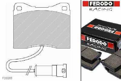 FDS399, Ferodo DS-Performance remblokken vooras, BMW 6 (E24), 628Csi (E24), 135kW/184pk, Bouwj. sep-79 - aug-87, ATE remklauw vooras, -> 06/82