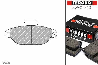 FDS925, Ferodo DS-Performance remblokken vooras, Fiat Cinquecento, 0.7, 22kW/30pk, Bouwj. mrt-92 - sep-94, BENDIX remklauw vooras