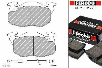 FDS393, Ferodo DS-Performance remblokken vooras, Peugeot 309, 1.1, 40, 43kW/, Bouwj. sep-85 - aug-92, BENDIX remklauw vooras