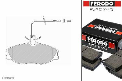 FDS1063, Ferodo DS-Performance remblokken vooras, Peugeot 406, 2.2 i    16V, 116kW/158pk, Bouwj. jul-00 -, LUCAS/TRW remklauw vooras