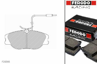 FDS565, Ferodo DS-Performance remblokken vooras, Peugeot 806, 2.1 TD, 80kW/109pk, Bouwj. apr-96 - jul-02, LUCAS/TRW remklauw vooras