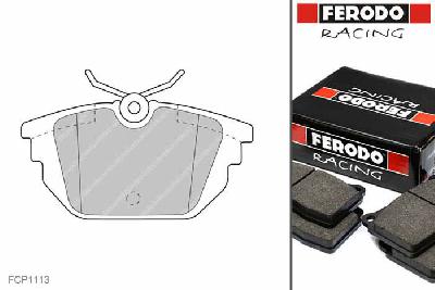 FCP1113R, Ferodo DS3000 remblokken Achteras, Fiat Punto (I), 1.7 TD, 51, 52kW/, Bouwj. sep-97 - aug-99, LUCAS/TRW remklauw achteras