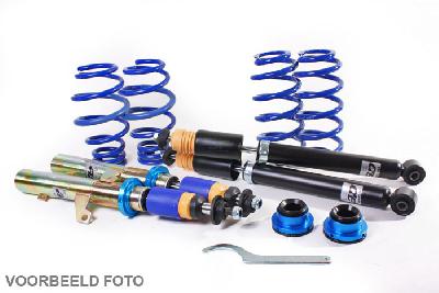 GF10-070, AP schroefset, VW Golf V, Golf+, Variant, Cross, GT, Jetta V (1K, 1KP, 1KM) Voorwielaandrijving, diameter 50mm VA /, suspension strut diameter 50 mm, 2WD, 10/2003-, Max. vooraslast tot 1170 kg, Verlaging vooras 35-65 mm, Verlaging achteras 35-65 mm