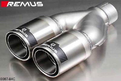 0007 84C, BMW 3 Series E90 Sedan / E91 Touring, 330d 3.0l Diesel 170 kW, Year 2005- , 330xd 3.0l Diesel 170 kW, Year 2005-, Remus 2 tail pipes round 84 mm Street Race