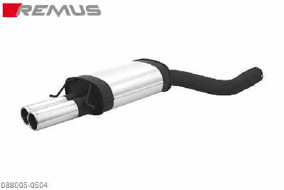 088005 0504, BMW 5 Series E60 Sedan / E60 LCI Sedan, 535d 3.0l Year 200 kW, Year 2004-, Remus Sport exhaust with 2 tail pipes round 76 mm