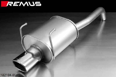 182104 0541, Fiat Panda, type 169, Year 2003- , 1.1l 40 kW, 1.2l 44 kW, Remus Sport exhaust with 1 tail pipe 92x78 mm angled