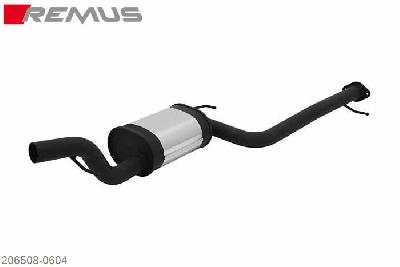 206508 0604, Ford Focus II Facelift Hatchback, type DA3, Year 2008- , 2.0l TDCI 81 kW (EXDA), 2.0l TDCI 100 kW (G6DD/G6DB/G6DG), Remus Connection tube left with 2 tail pipes round 76 mm