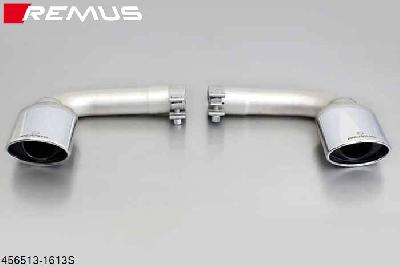 456513 1613S, Mazda CX-5, FWD / AWD, type KE, Year 2013- , 2.2l CD 110 kW (SH), 2.2l CD 129 kW (SH), Remus Tail pipe set L/R consisting of 2 tail pipes 120x74 mm angled