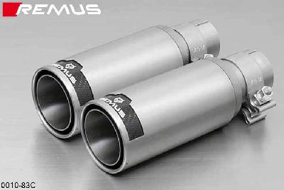 0010 83C, Mazda MX-5, type NC1, Year 2005- , 1.8l 93 kW (L8), 2.0l 118 kW (LF), Remus Tail pipe set L/R consisting of 2 tail pipes round 84 mm Street Race