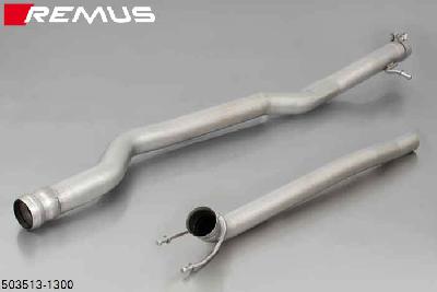 503513 1300, Mercedes CLA 250 (260) 2WD and 4matic, C117, Year 2013- , 2.0l 155 kW, Remus non resonated RACING cat-back front section for MB CLA 250 (260) 4matic, without homologation (original tube round 60 mm, REMUS tube round 65 mm)