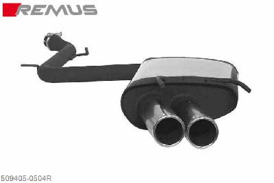 509405 0504R, Mercedes S-Class W221, Year 2005- , S350 3.5l V6 Year 200 kW, S500 5.5l V8 285 kW, Remus Sport exhaust right with 2 tail pipes round 76 mm