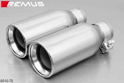 0010 70, Mini "John Cooper Works ""JCW"", R56, R57, R58, 1.6l Turbo 155 kW (N14B16C)", Remus Tail pipe set 2 tail pipes round 102 mm
