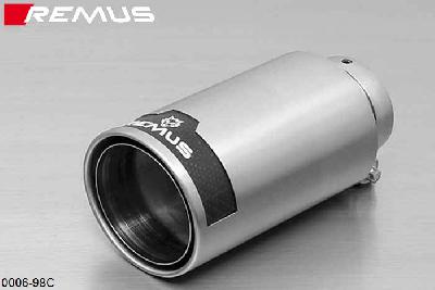 0006 98C, Mini One F56 (3 door), Year 2014- , 1.2l 75 kW, Remus 1 tail pipe round 98 mm Street Race, with adjustable spherical clamp connection
